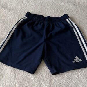 adidas Kids Navy Blue Shorts with White Stripes